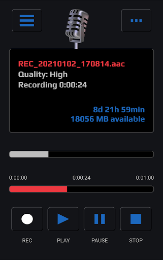 Android application Hi-Fi Recorder screenshort