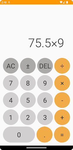 Android application Calculator Compose screenshort