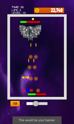 Android application Brick breaker space mission screenshort