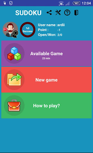Android application SuDoku screenshort