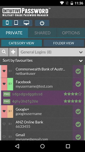 Intuitive Password® Screen 2