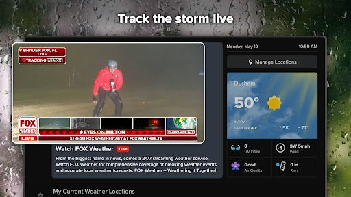 Screenshot of FOX Weather: Daily Forecasts