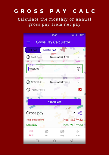 KRA Tax Calculator: PAYE, VAT, Screen 2
