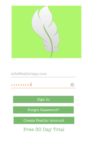 Android application Feathir screenshort