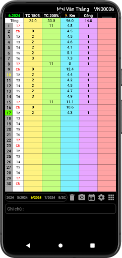 Bảng chấm công (Pro) Screen 2