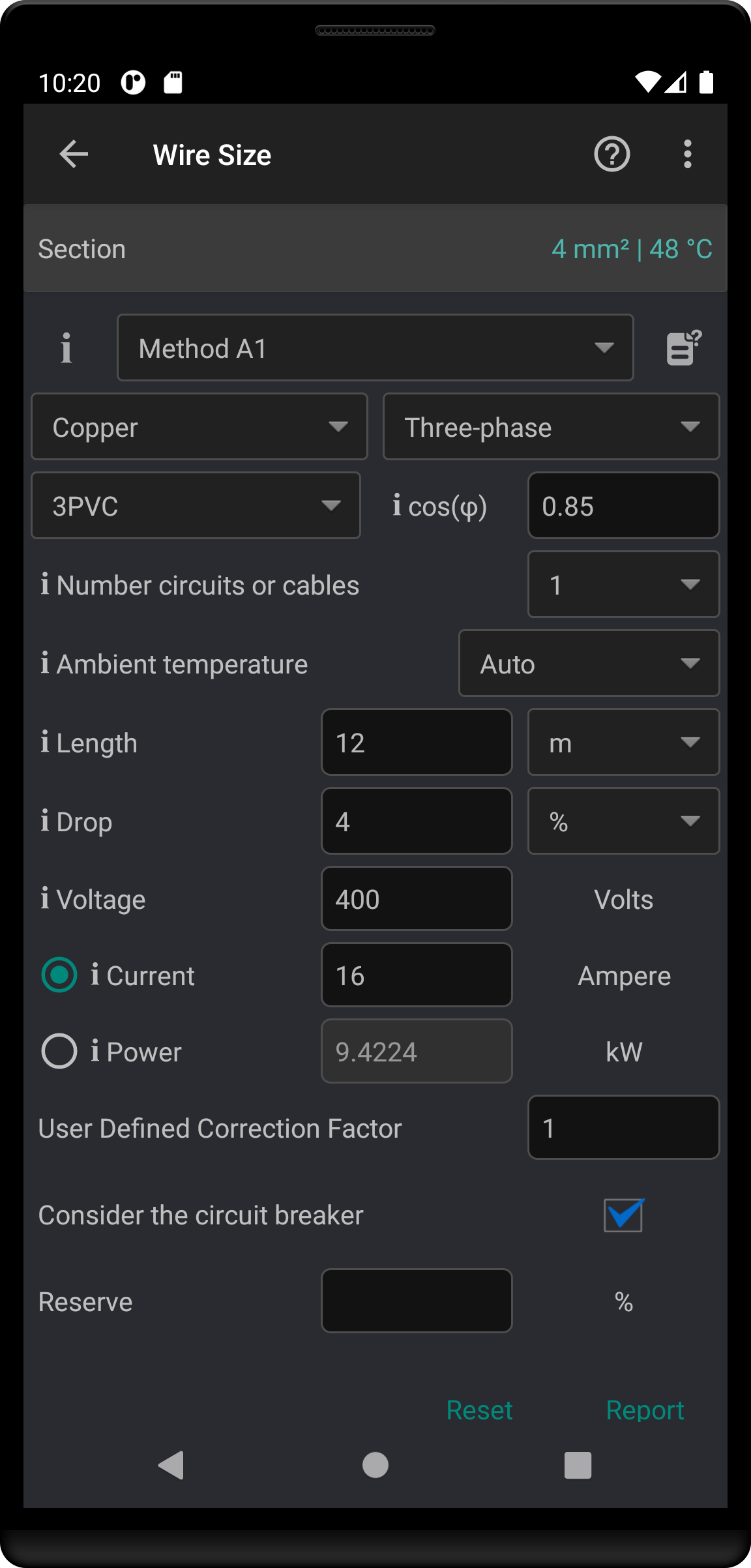 Android application Mobile Electrician Pro screenshort
