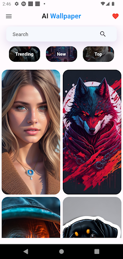 Android application AI Wallpaper screenshort