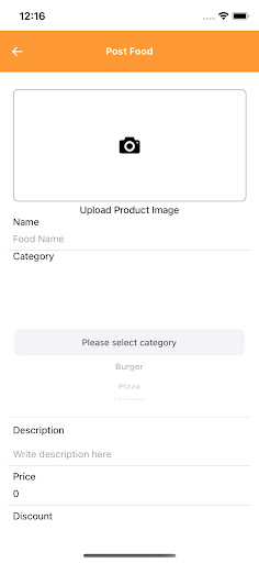 Android application Zanny Food Merchant screenshort