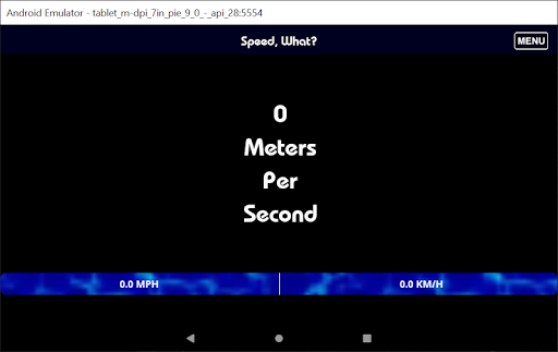 Speed, What? Screen 3