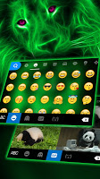 screenshot of Neon Lion Keyboard Theme