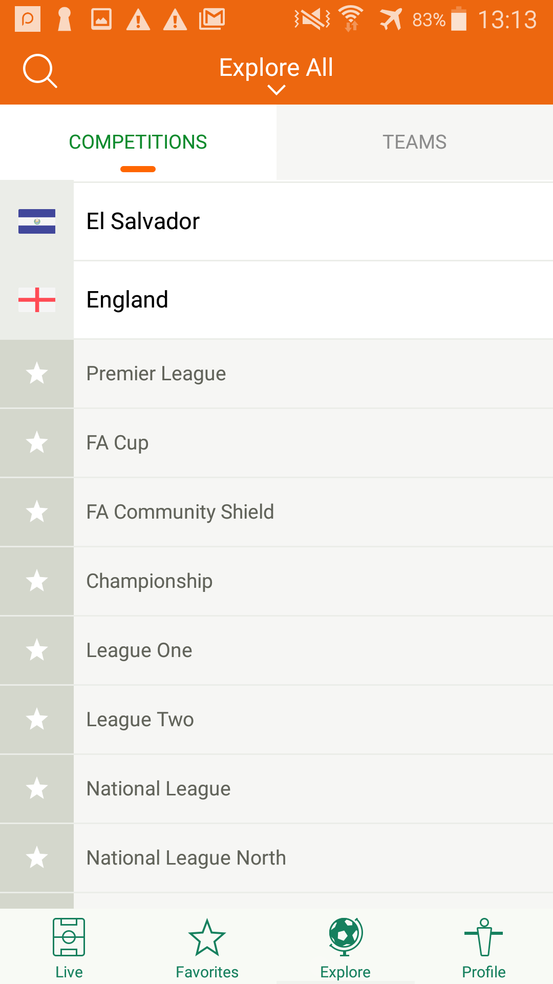 Android application Futbol24 soccer livescore app screenshort