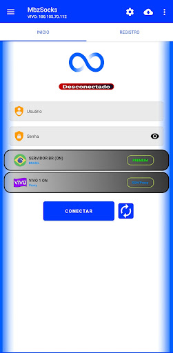 Android application MbzSocks screenshort