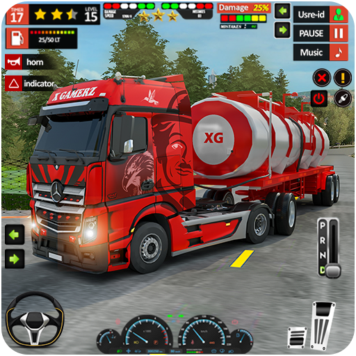 US Truck Driving Transport 3D logo