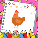 Cover Image of Download Offline Chicken Coloring Book  APK