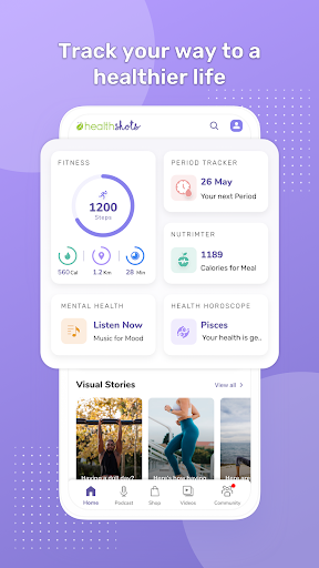 Android application Healthshots App screenshort