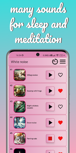 Android application White Noise for baby sleep screenshort
