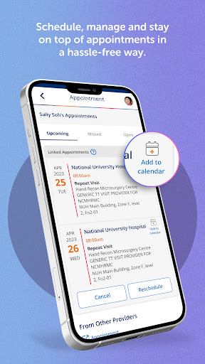 NUHS App Screen 3