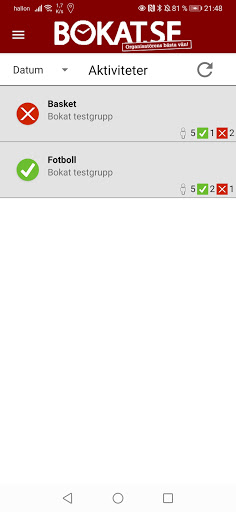 Android application Bokat.se screenshort
