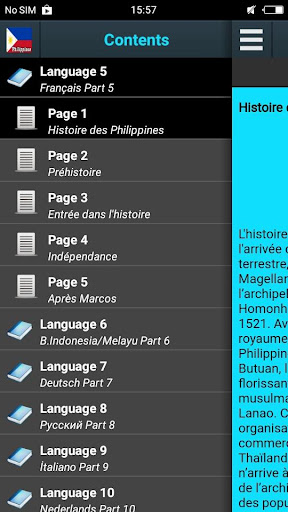 Aperçu de l'application