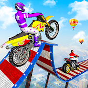 Tricky Trail Bike Ramp Stunts 2020