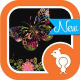 Colorful Butterfly Theme SMS icon