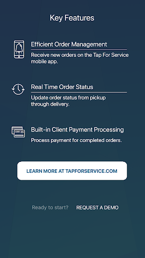 Tap For Service Screen 2