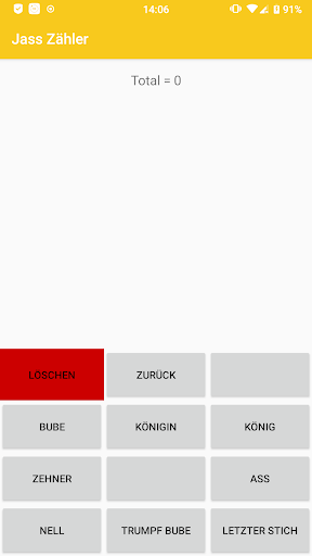 Android application Jass Zähler screenshort