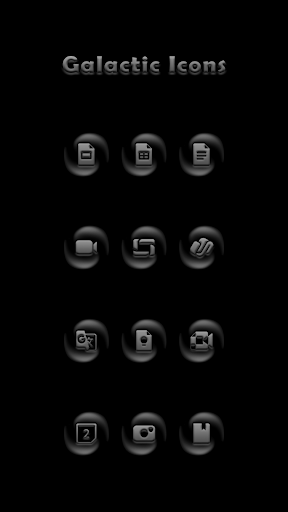 Screenshot of Galactic Gray Icon Pack