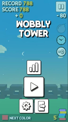 Android application Wobbly tower screenshort