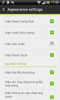 screenshot of GO LauncherEX Vietnamese langu