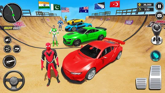 Superhero Car Games: Car Stunt