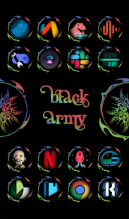 Black Army Omni - Ảnh chụp màn hình Gói biểu tượng