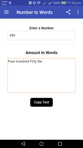 Number to Words Converter Off