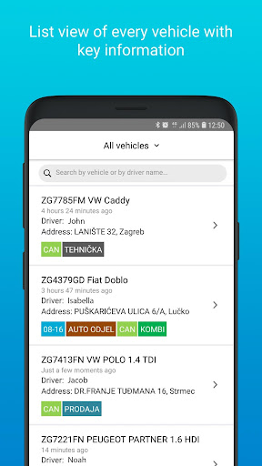 Android application Track screenshort