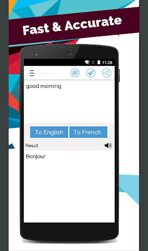 Android application French English Translator screenshort