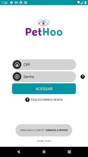Android application PetHoo Veterinário screenshort
