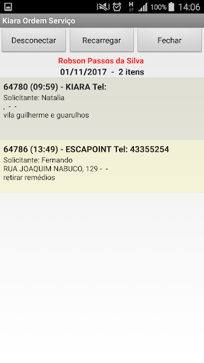 Kiara Ordem de Serviço Screen 2