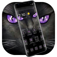 Black Evil Cat Dark Theme