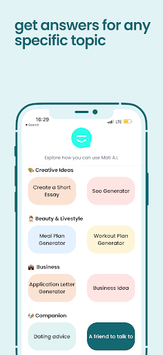 Mati - AI Chatbot Screen 2