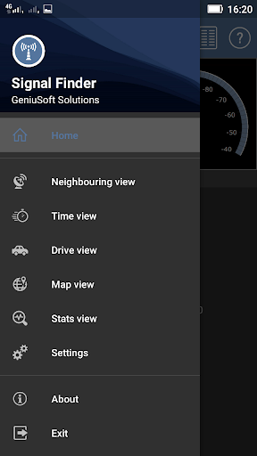 Android application Signal Finder screenshort