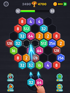 Merge Hexa Puzzle 3D 2048 Game poster 10