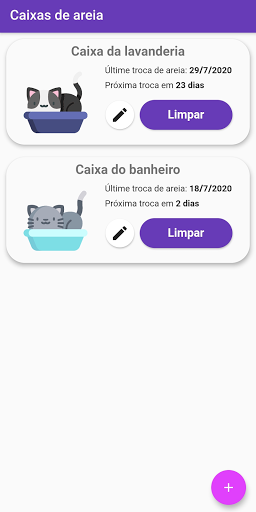 Visualização do aplicativo