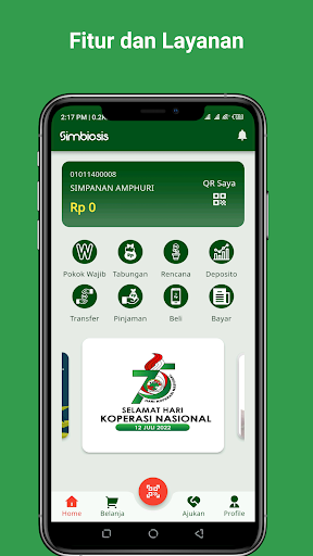 Simbiosis e-Koperasi Syariah Screen 2