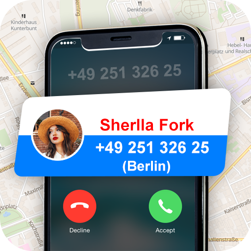Number locator, caller ID logo