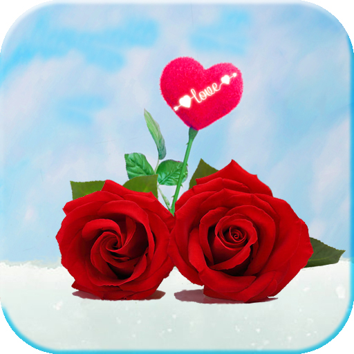 roses flowers animated phrases logo