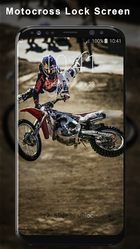 Android application Motocross Lock Screen screenshort