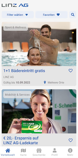 LINZ AG Vorteilswelt Screen 2