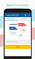 screenshot of Convert web to PDF