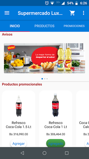Android application Supermercados Luxor screenshort
