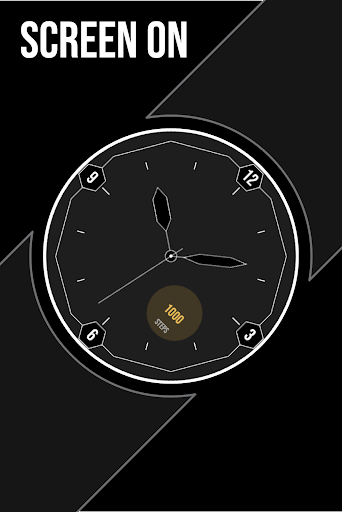 Android application Polygon Analog Watch Face screenshort